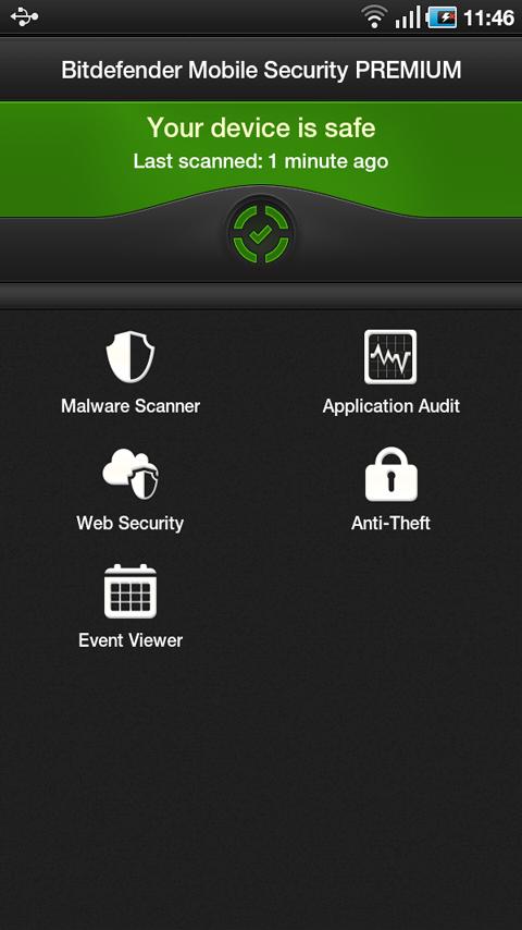 bitdefender mobile security and antivirus interface