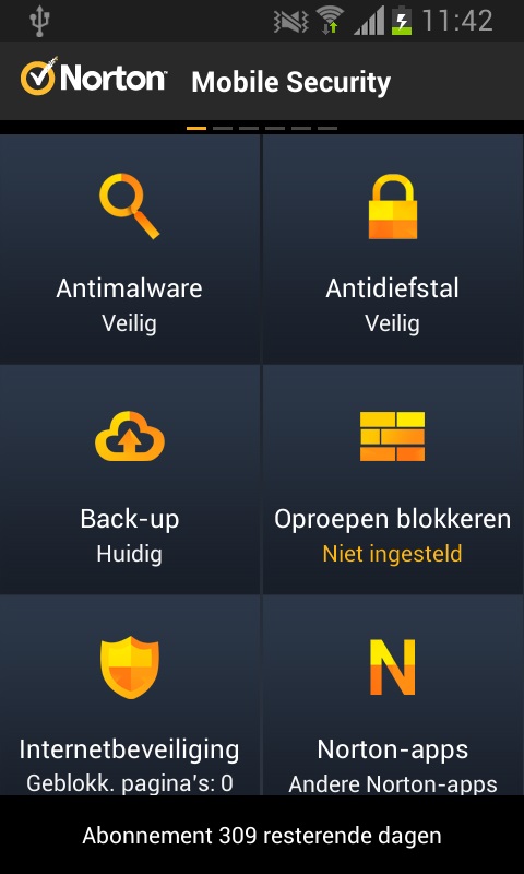 norton mobile security antivirus app interface