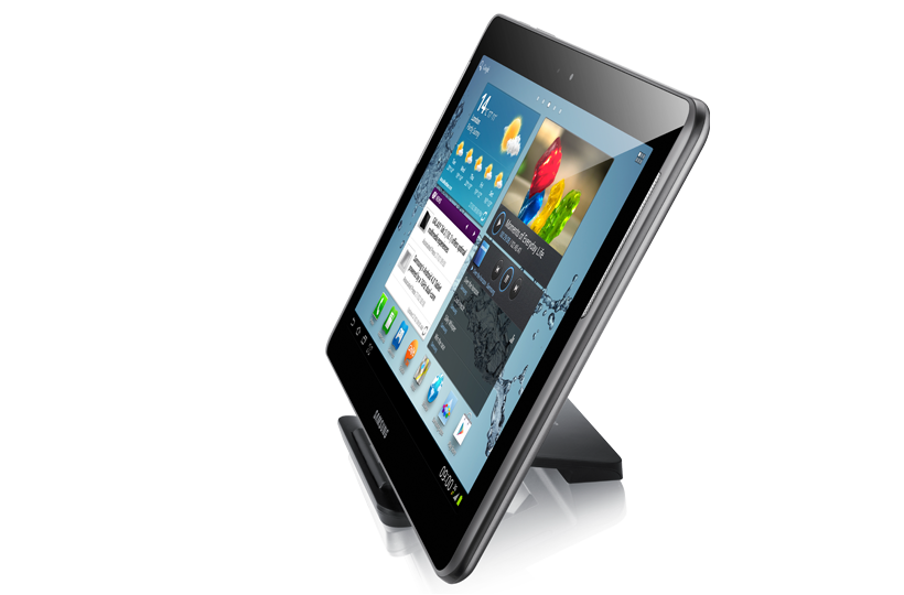 Afbeelding van de Samsung Galaxy Tab 2 10.1 met dock